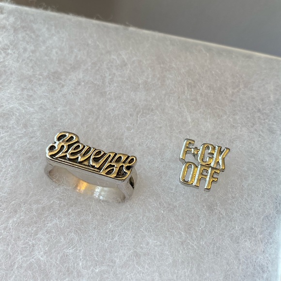 Revenge and F*ck off ring and earring - Picture 2 of 3